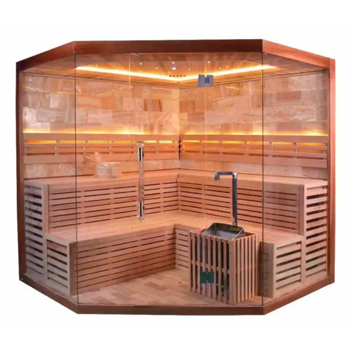 Indoor 5-6 Person Infrared Sauna, Luxury Red Cedar Wood I Comfort Corner